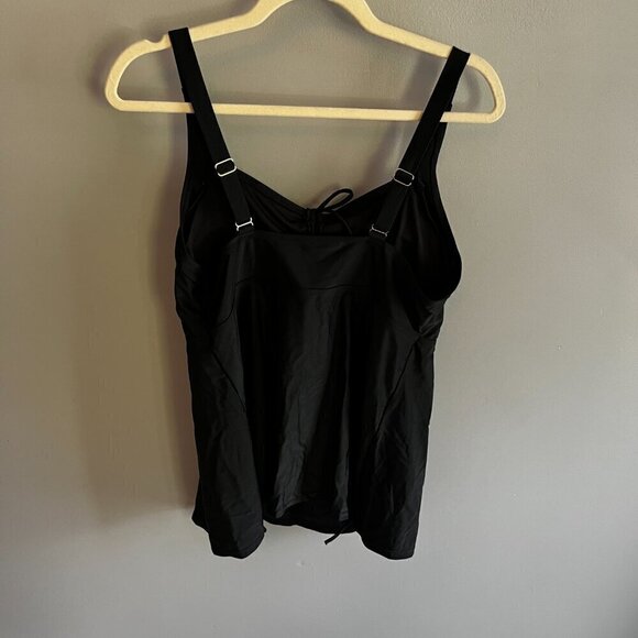 Plus Size Tankini Swimsuit Swim Top Black Hanna Nikole 18W NWT - Picture 4 of 9